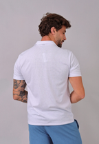 Camisa Masculina Slim Canelada Branca
