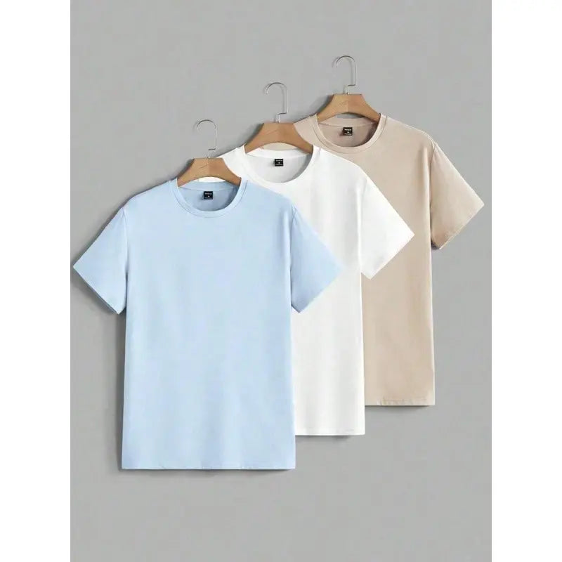 Kit 4 Camisetas Masculina Lisa 100% Algodão Premium – Versátil e Confortável | FRETE GRÁTIS