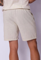 Shorts de Linho Masculino Bege