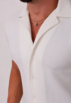 Camisa Masculina Tricot Touch Branca