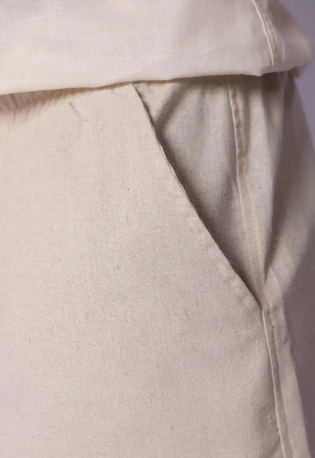 Shorts de Linho Masculino Bege