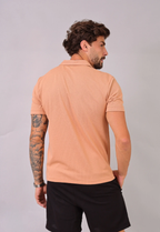 Camisa Masculina Slim Canelada Bege