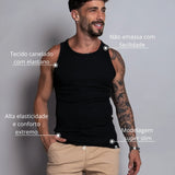 Camiseta Regata Americana Masculina Preta