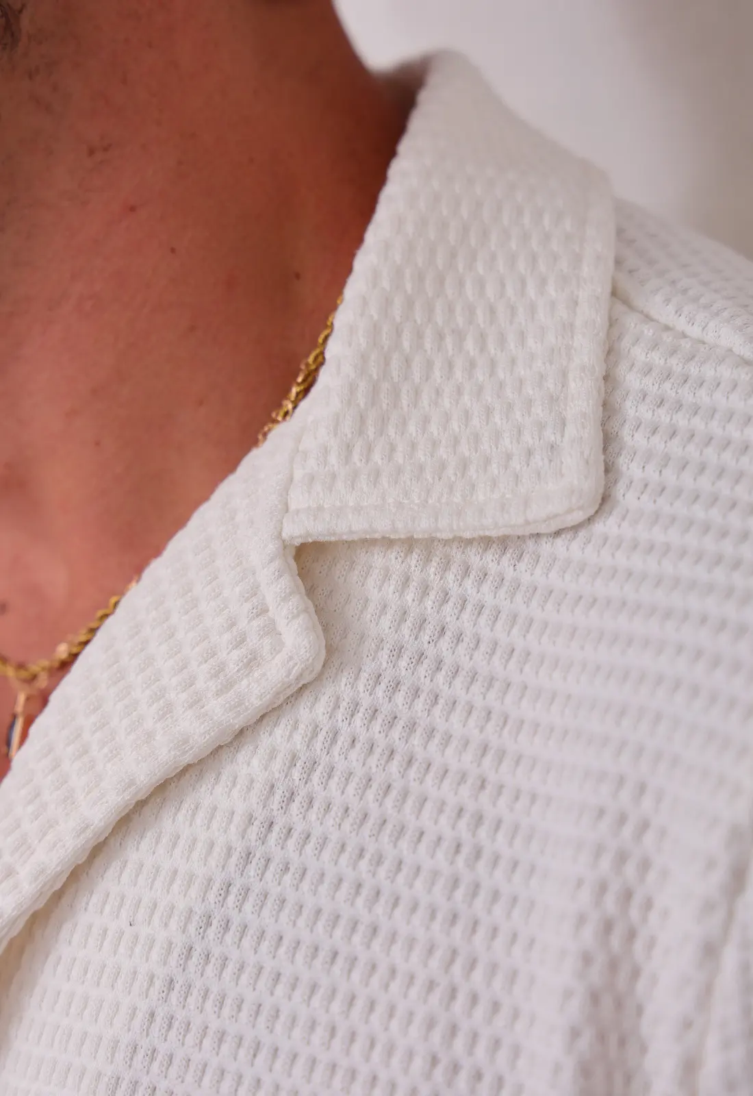 Camisa Masculina Tricot Touch Branca