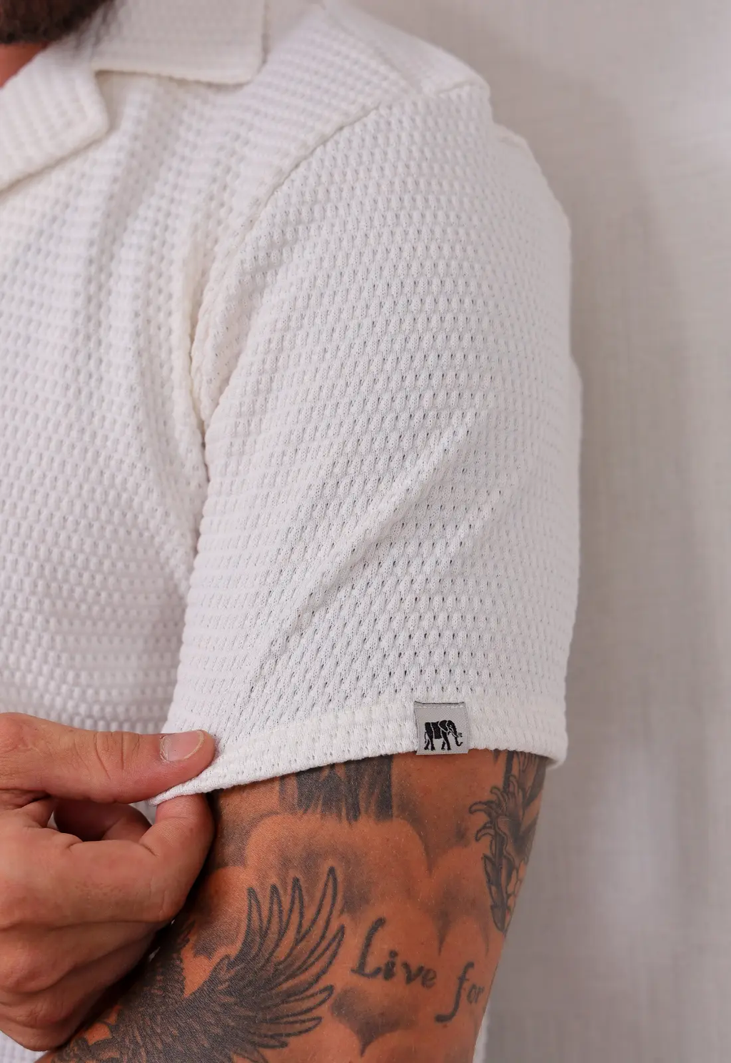 Camisa Masculina Tricot Touch Branca