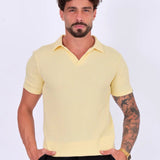 Camisa Polo Italiana Tricot Amarela