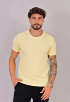 Camiseta Masculina Tricot Amarela