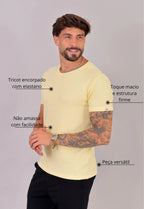 Camiseta Masculina Tricot Amarela