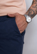 Bermuda de Sarja Masculina Azul Marinho