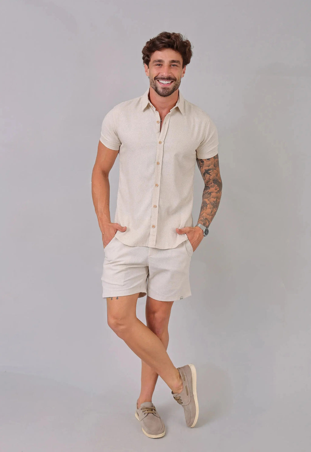 Camisa Masculina Linho com Viscose