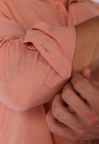 Camisa Masculina Gola Padre Tecido Leve Bege