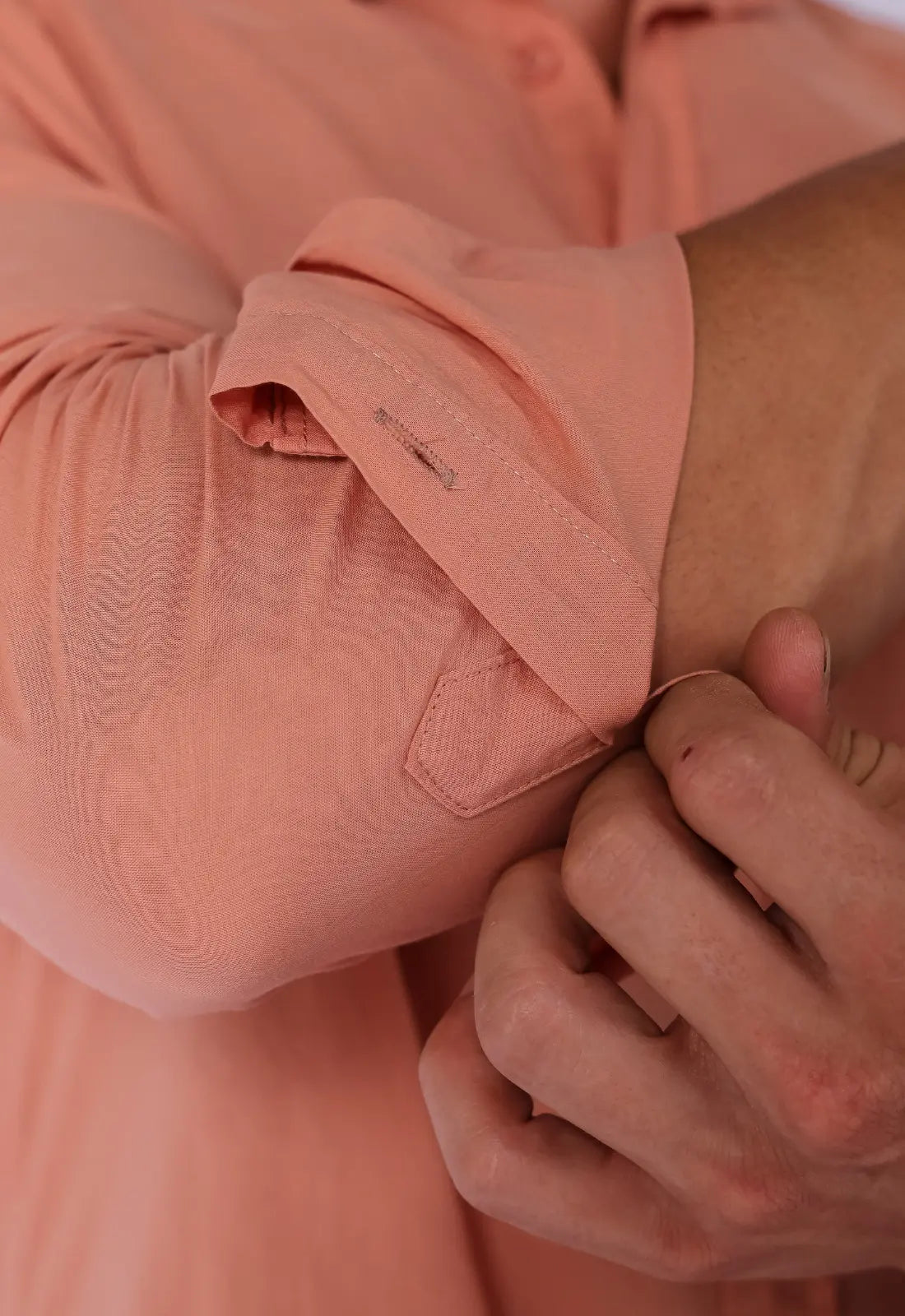 Camisa Masculina Gola Padre Tecido Leve Bege