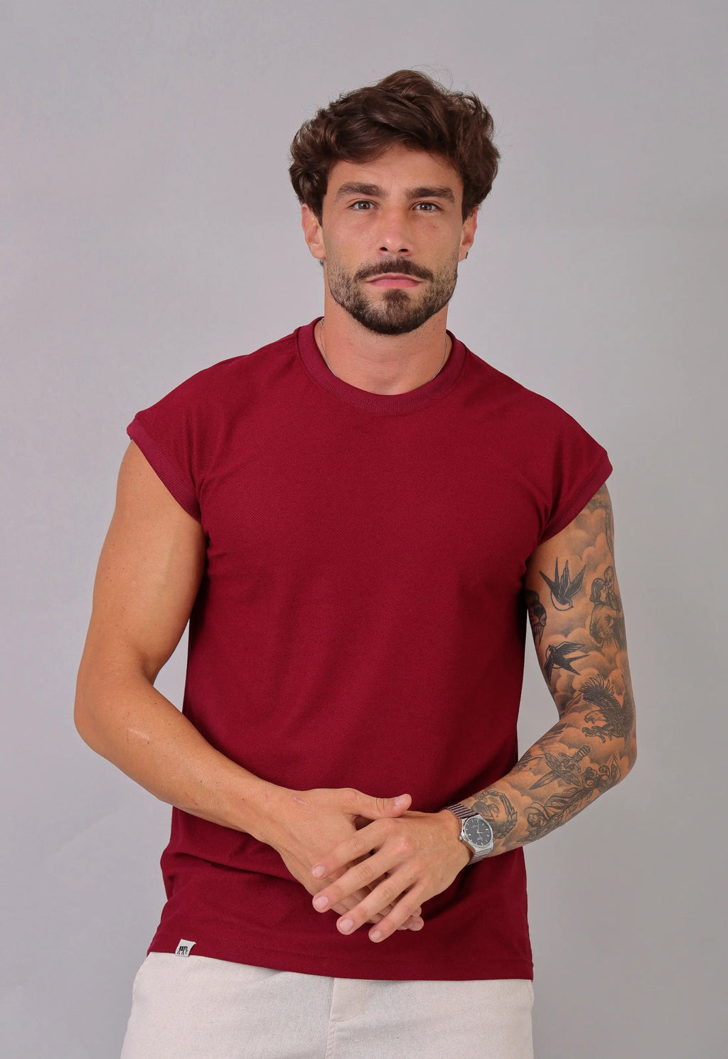 Camiseta Regata Machão Masculina Bordo