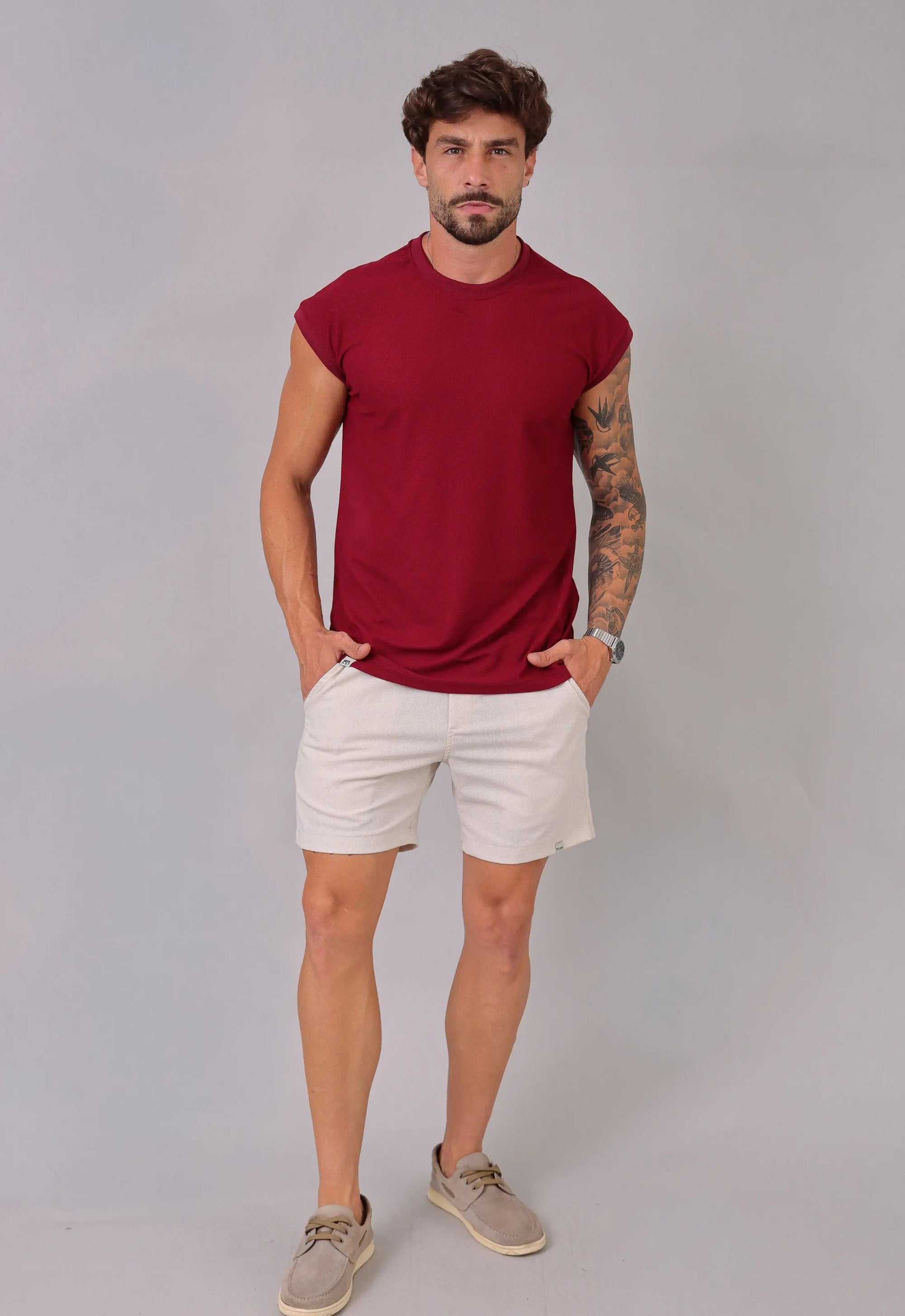 Camiseta Regata Machão Masculina Bordo