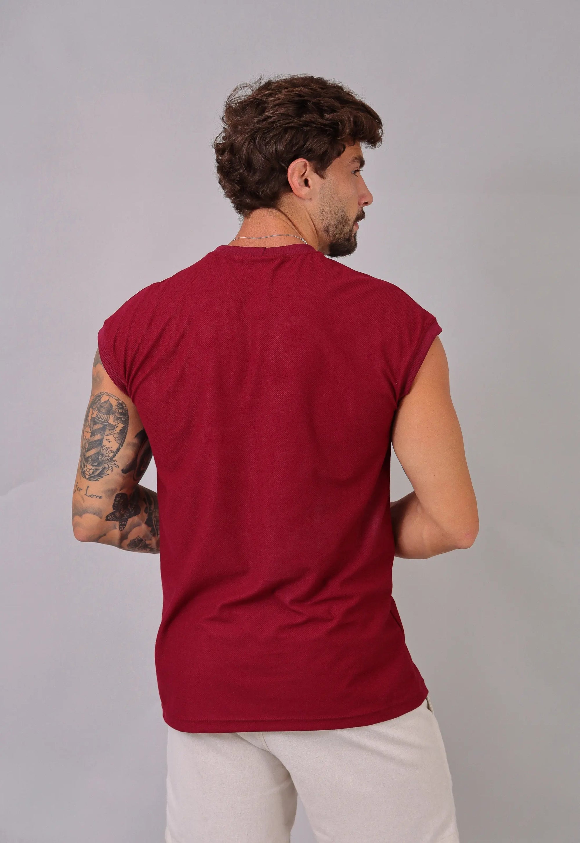 Camiseta Regata Machão Masculina Bordo