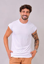 Camiseta Regata Machão Masculina Branca