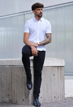 Camisa Masculina Manga Curta Flame Slim Branco