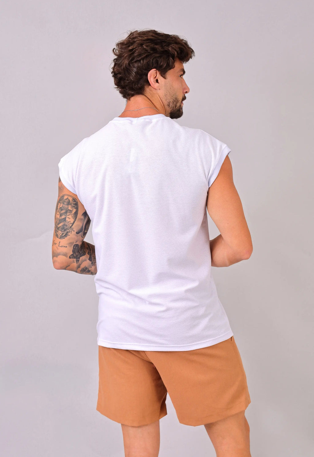 Camiseta Regata Machão Masculina Branca