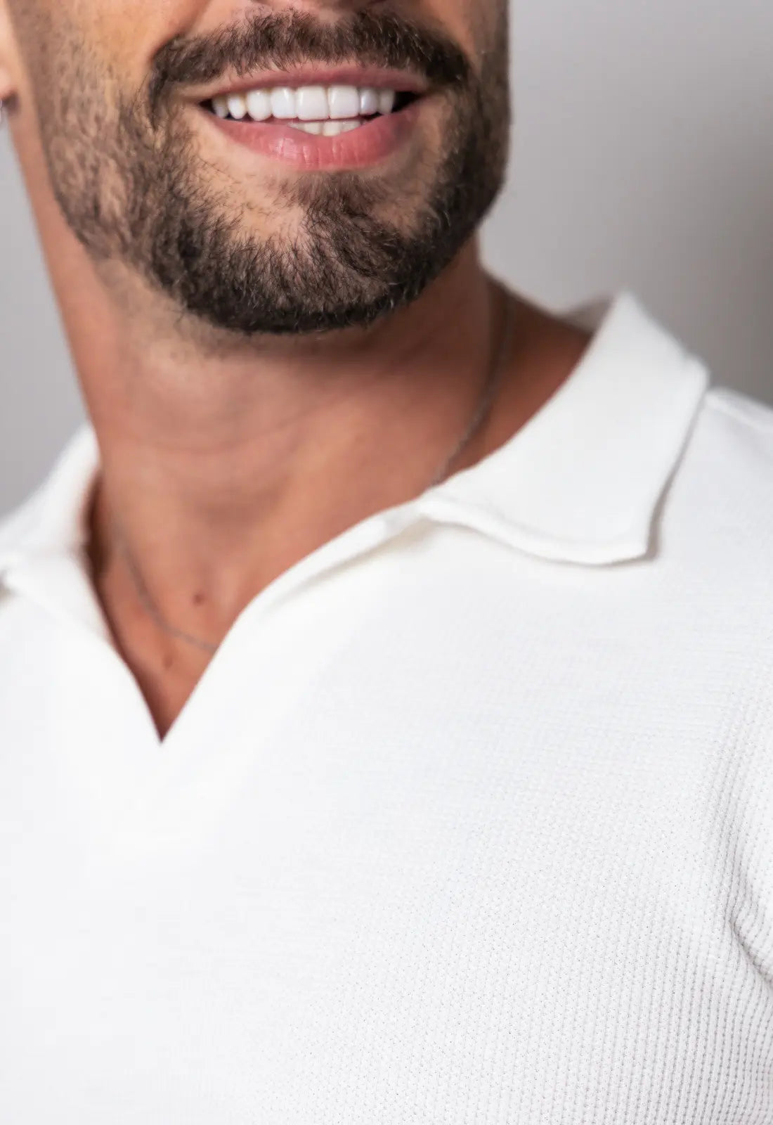 Camisa Polo Italiana Tricot Branca