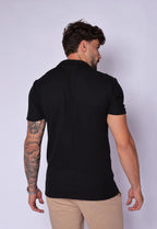Camisa Polo Italiana Tricot Preta