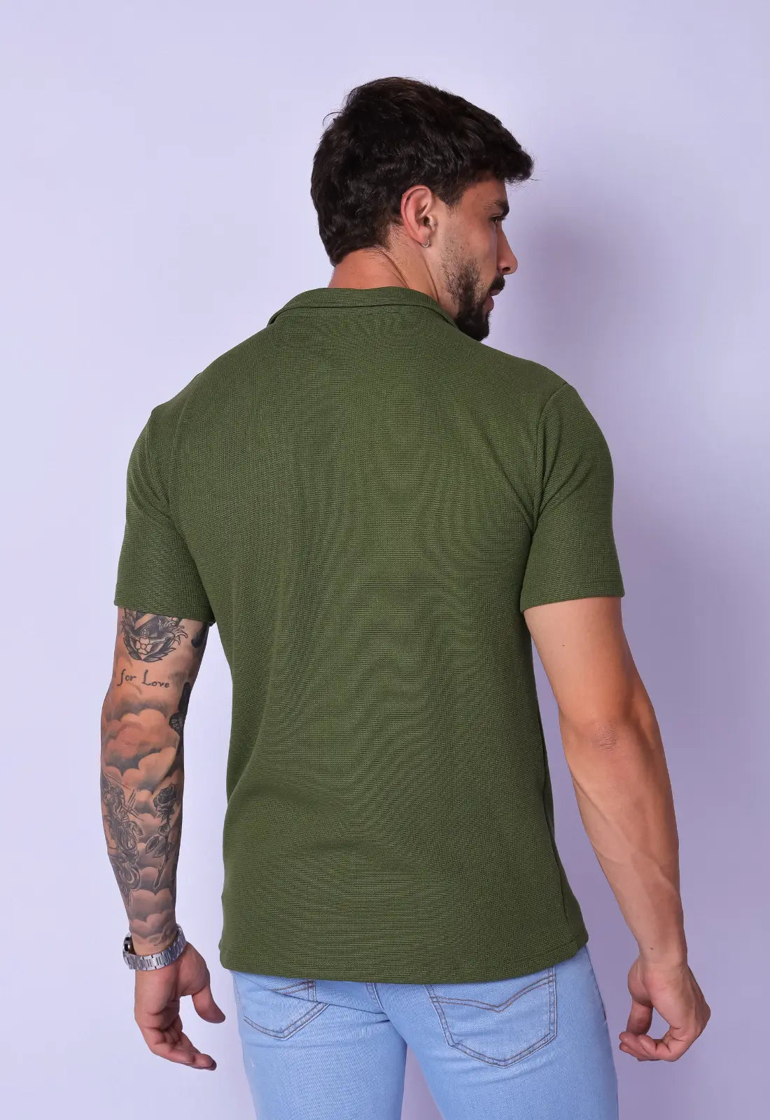Camisa Polo Italiana Tricot Verde