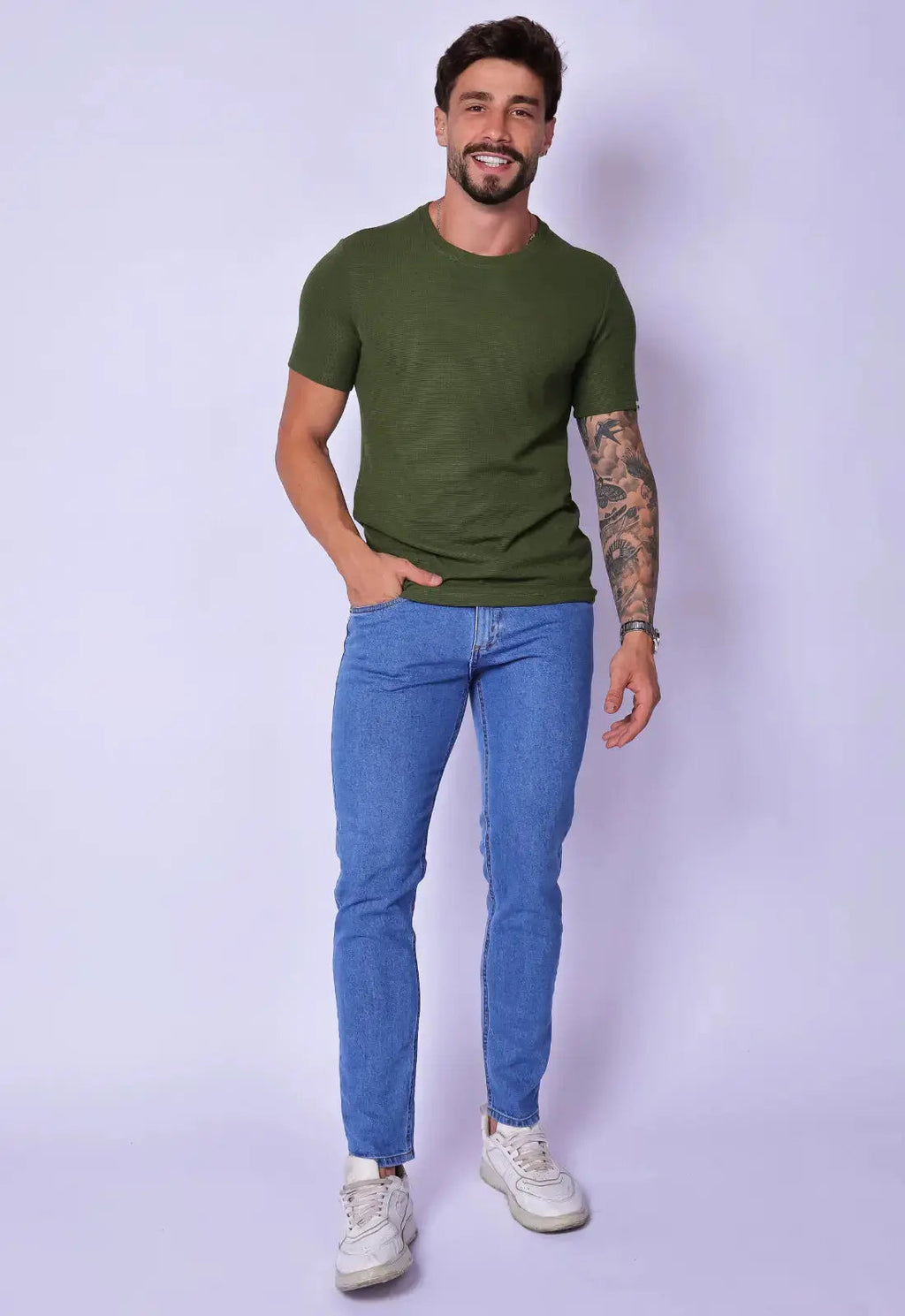 Camiseta Masculina Tricot Verde