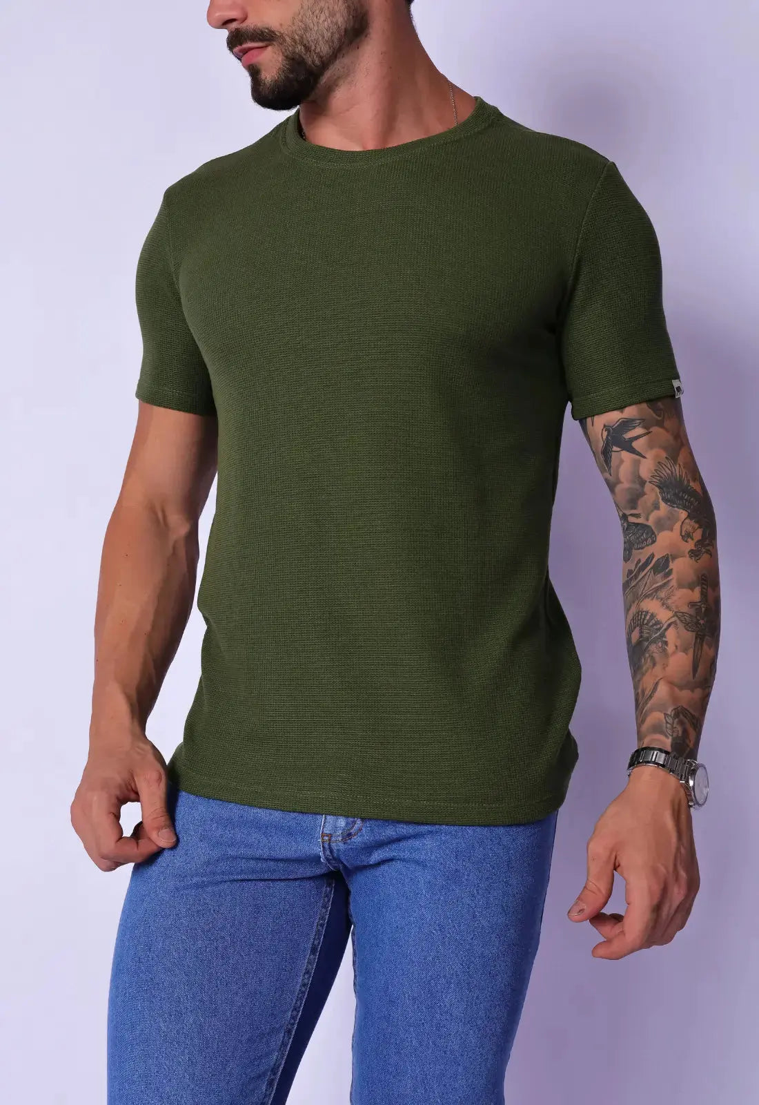 Camiseta Masculina Tricot Verde