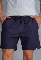 Shorts de Linho Masculino Marinho