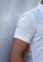 Camisa Masculina Manga Curta Flame Slim Bege