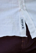 Camisa Masculina Manga Curta Flame Slim Bege