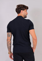 Camiseta Slim Gola Média Preta