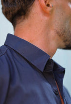 Camisa Masculina Manga Longa Slim Preta