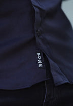 Camisa Masculina Manga Curta Slim Preta