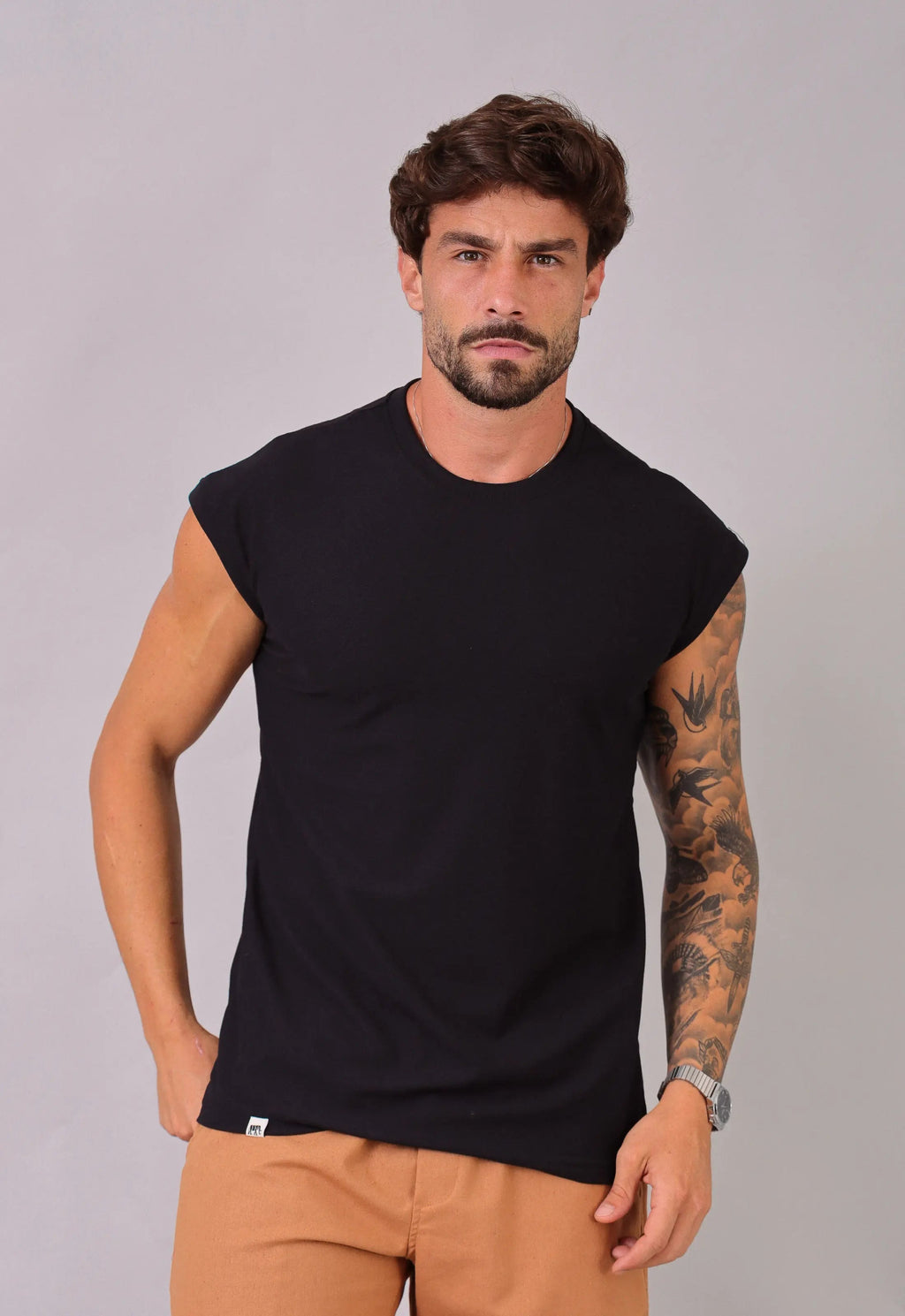 Camiseta Regata Machão Masculina Preta