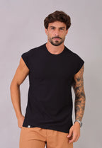 Camiseta Regata Machão Masculina Preta