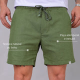 Shorts de Linho Masculino Verde