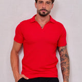 Camisa Polo Italiana Tricot Vermelha