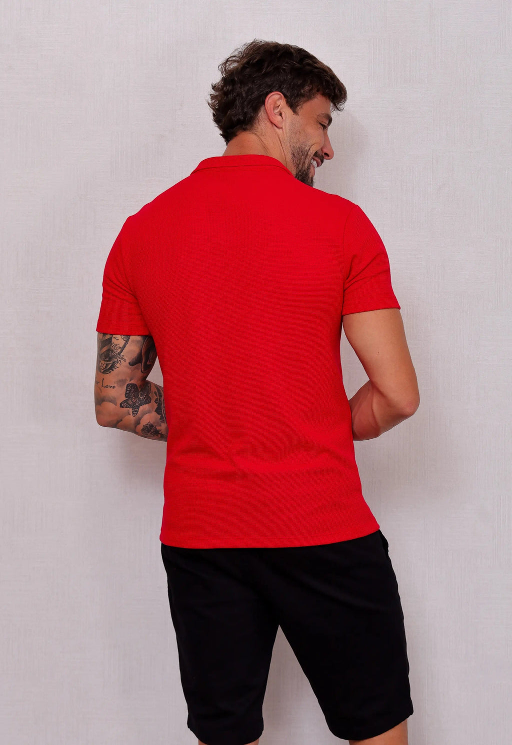 Camisa Polo Italiana Tricot Vermelha