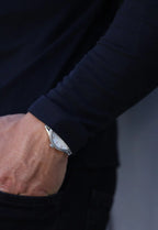 Camiseta Slim Manga Longa Gola Média Preto